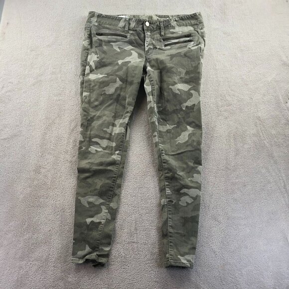 Gap Women's Jeans Size 311969 Always Skinny Ankle Classic Green Camouflage Casua - Picture 12 of 13